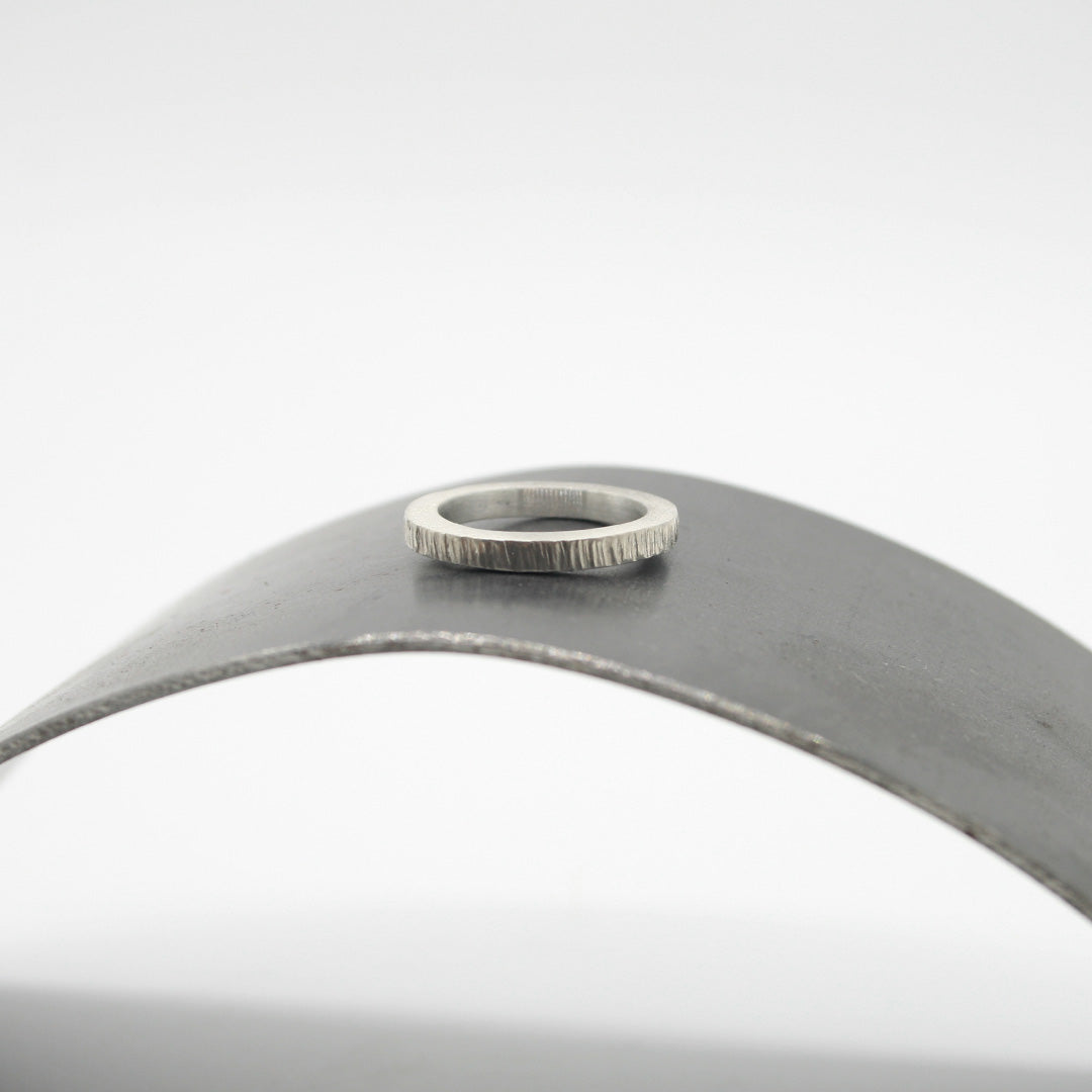 ANILLO DE PLATA MARTELE CUADRADO - N.AG/115