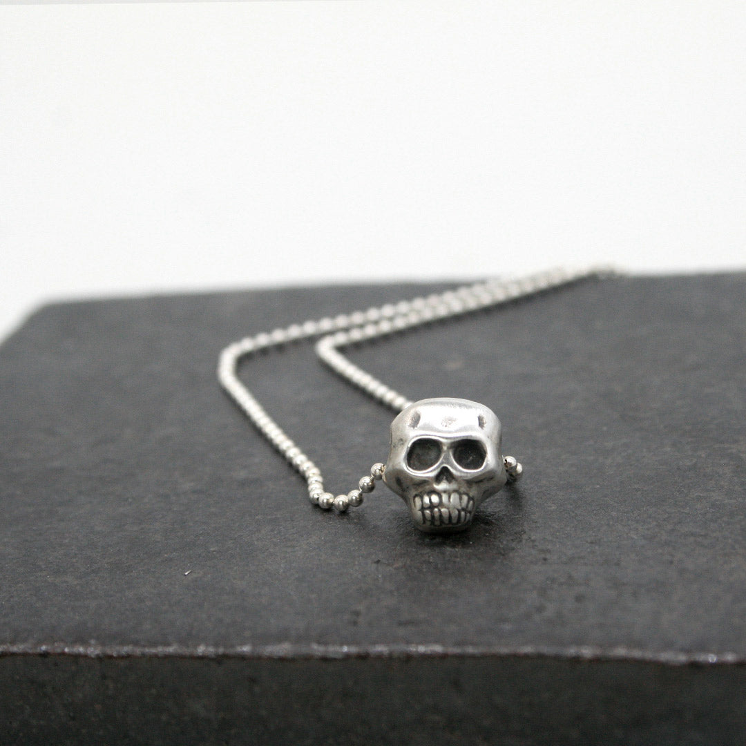 COLLAR DE PLATA MINI SKULL - N.AG/182