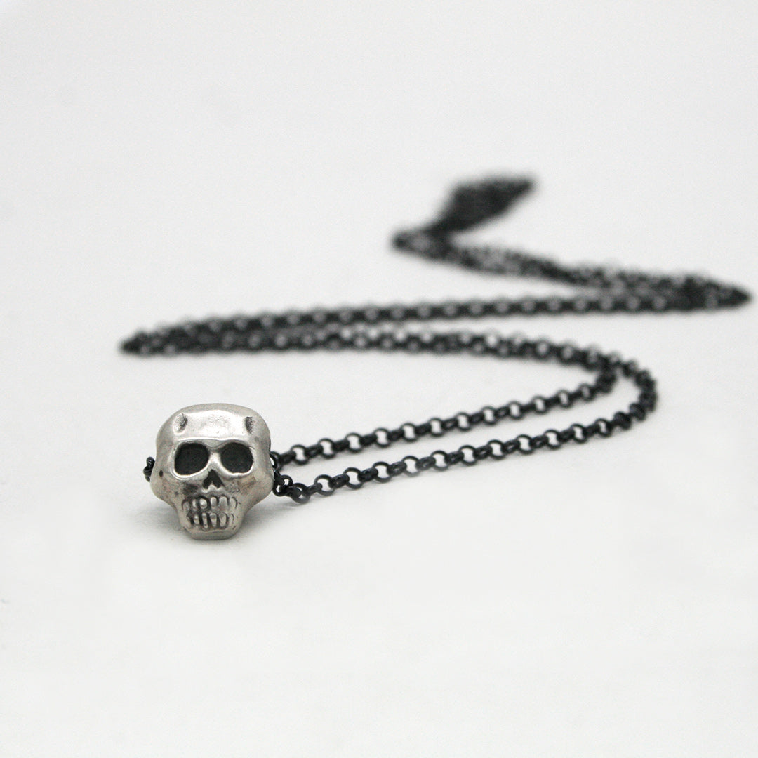 COLLAR DE PLATA MINI SKULL - N.AG/182