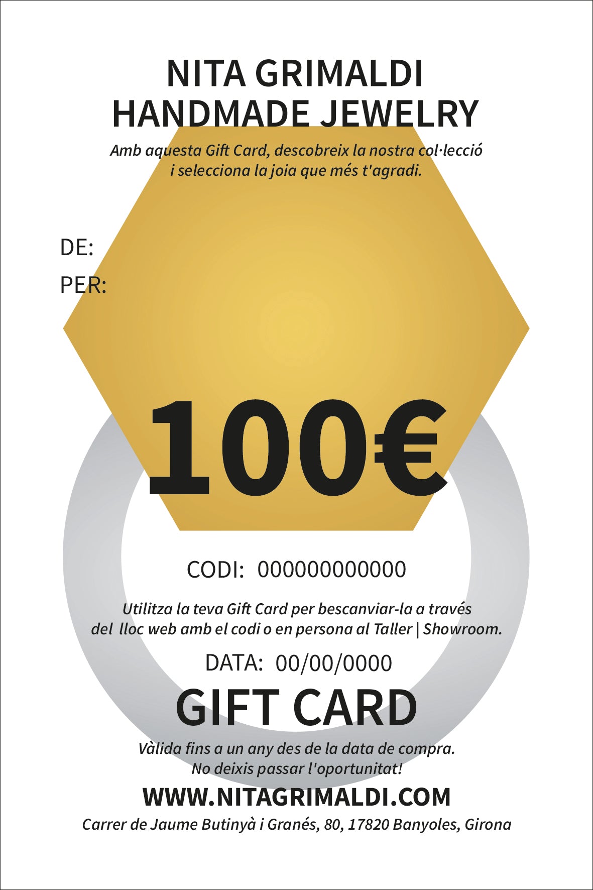 CHEQUE REGALO NITA GRIMALDI