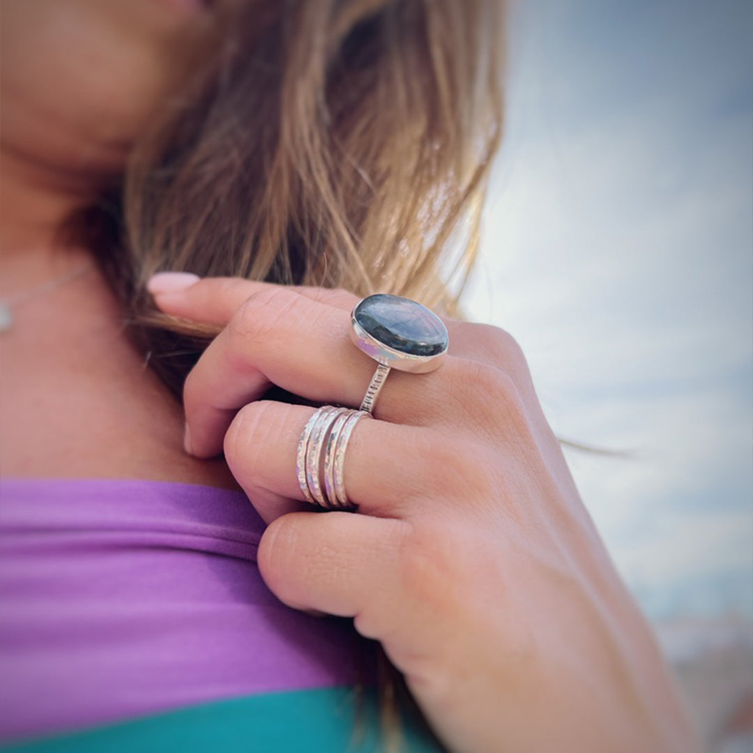ANILLO DE PLATA BLANCA 15 MM- N.AG/226