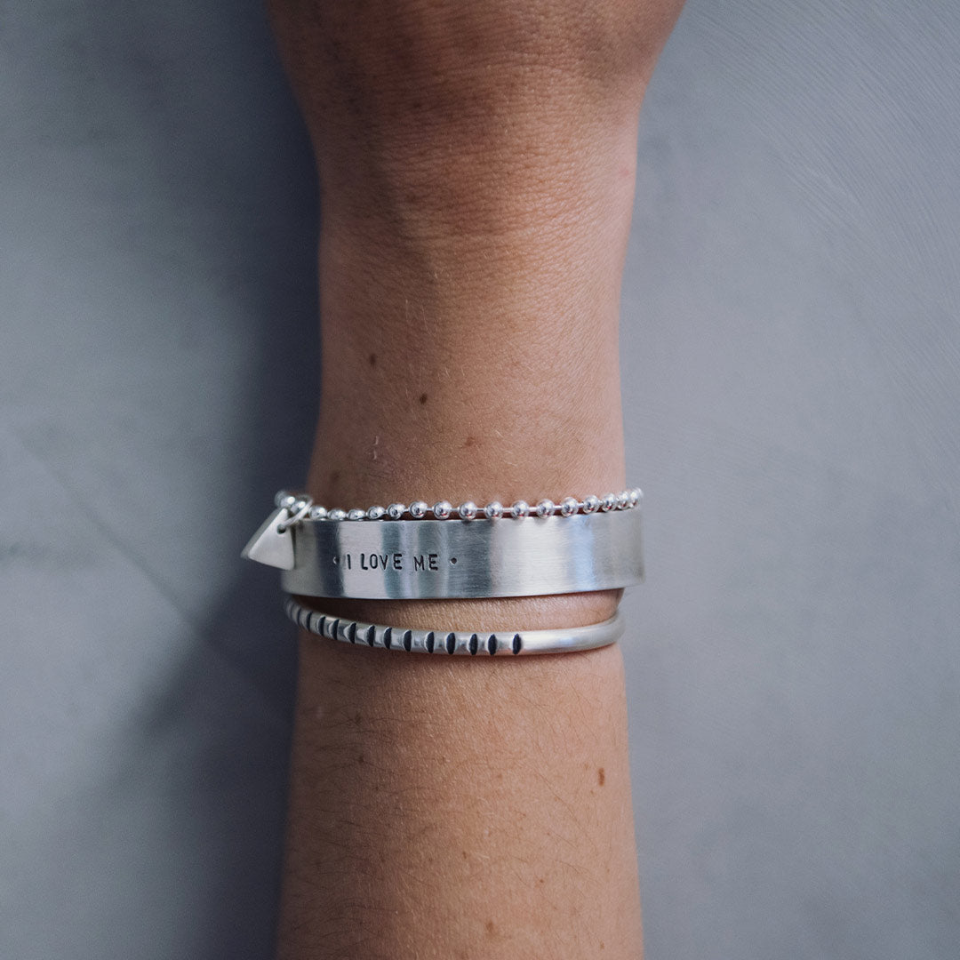 PULSERA DE PLATA "I Love Me" - N.AG/224