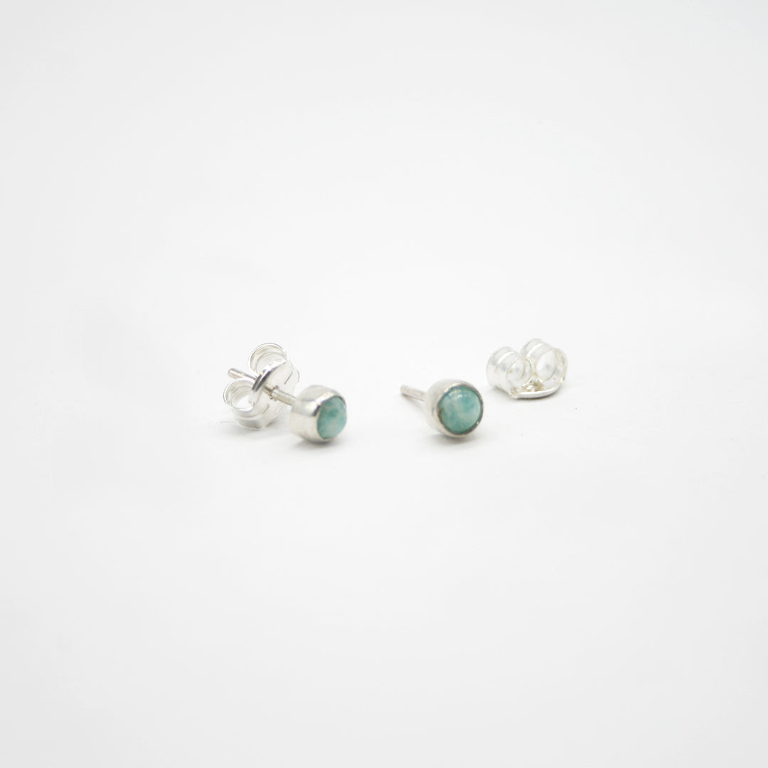 PENDIENTES DE PLATA MINI AMAZONITA - N.AGP/212
