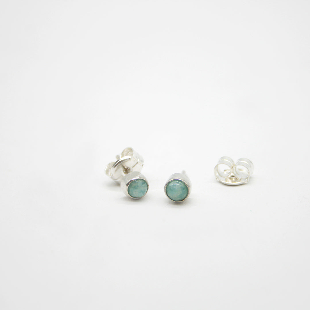 PENDIENTES DE PLATA MINI AMAZONITA - N.AGP/212