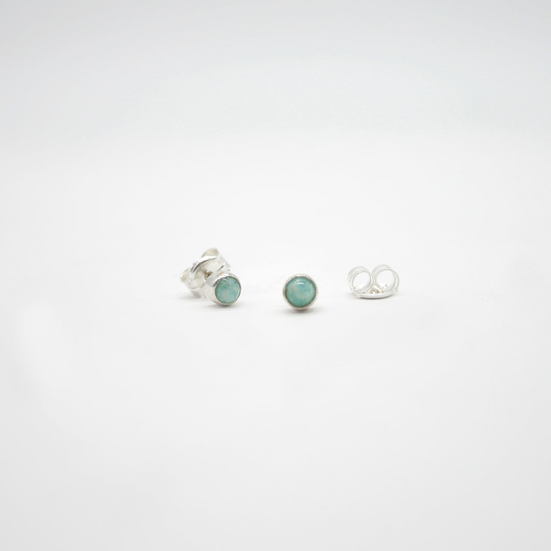 PENDIENTES DE PLATA MINI AMAZONITA - N.AGP/212