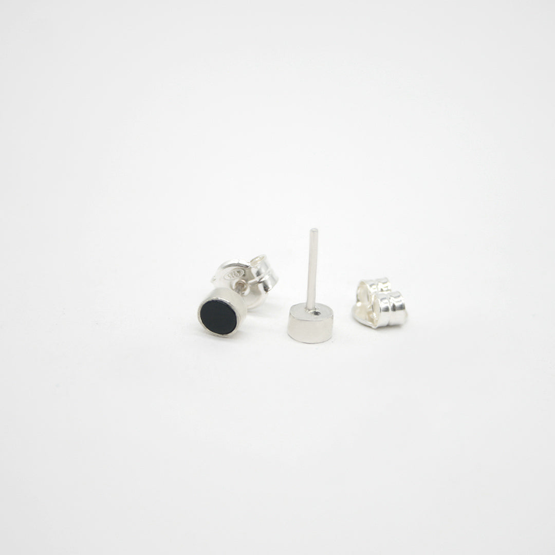 PENDIENTES DE PLATA MINI ONIX - N.AGP/214