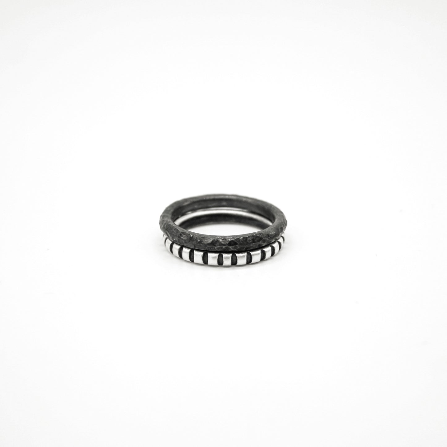 ANILLOS DE PLATA COMBO II - N.AG/132 - NEGRO