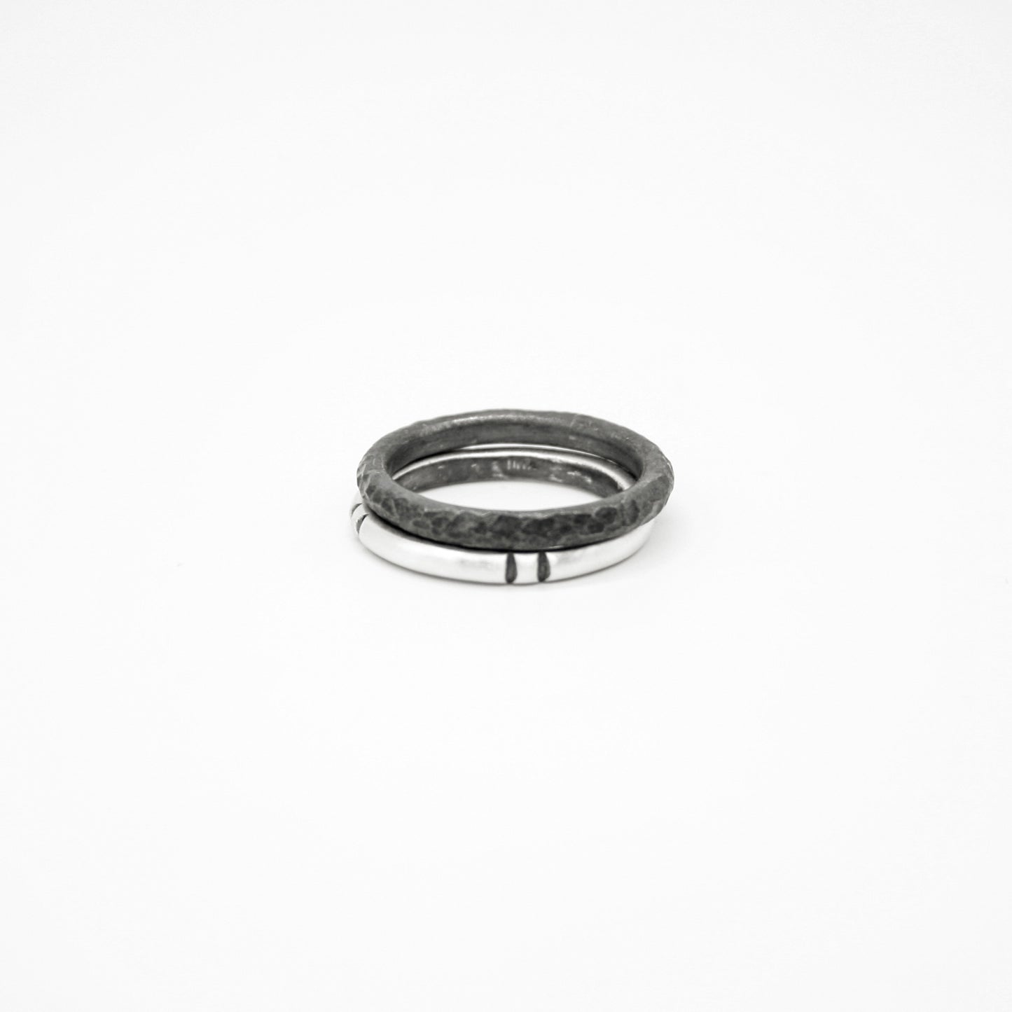 ANILLOS DE PLATA COMBO II - N.AG/132 - NEGRO