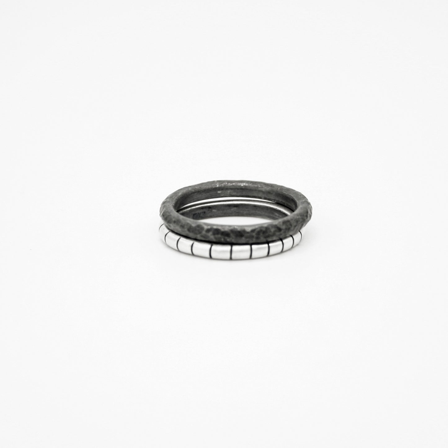 ANILLOS DE PLATA COMBO II - N.AG/132 - NEGRO
