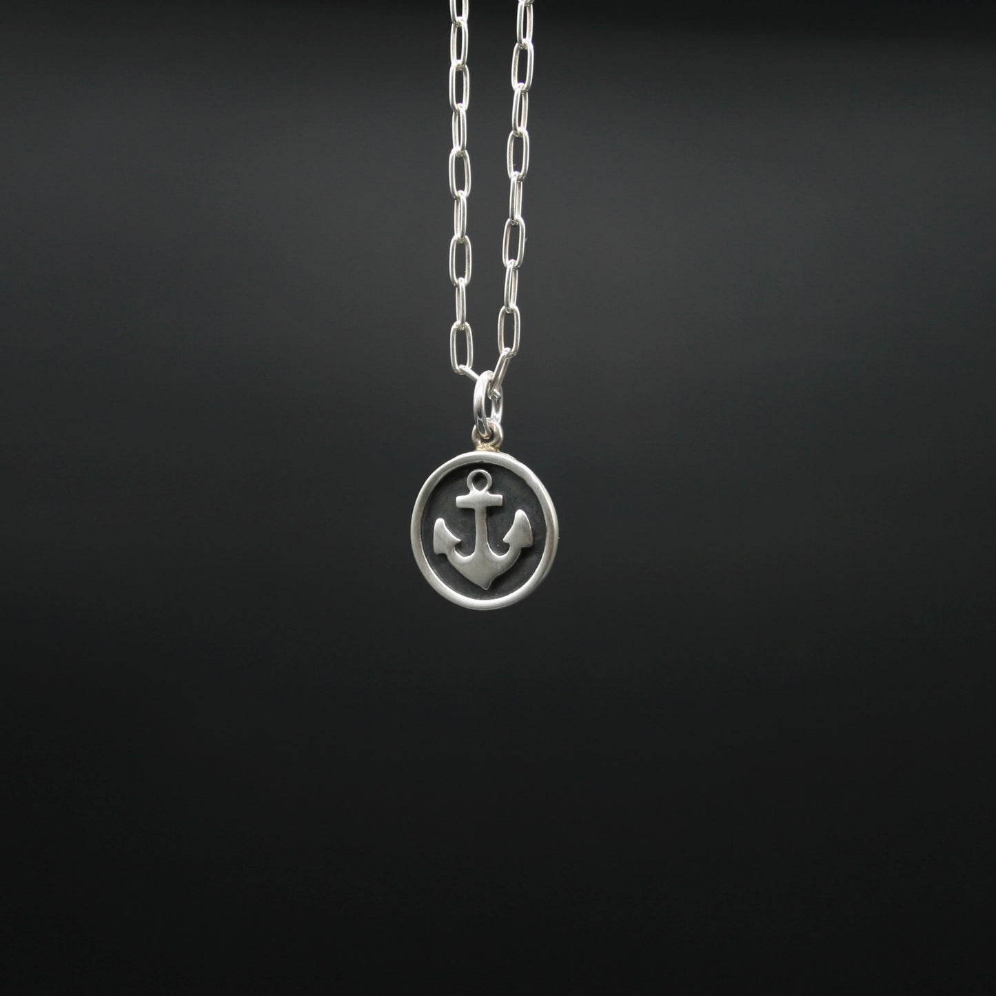 COLLAR DE PLATA CON MEDALLA ANCLA - N.AG/144