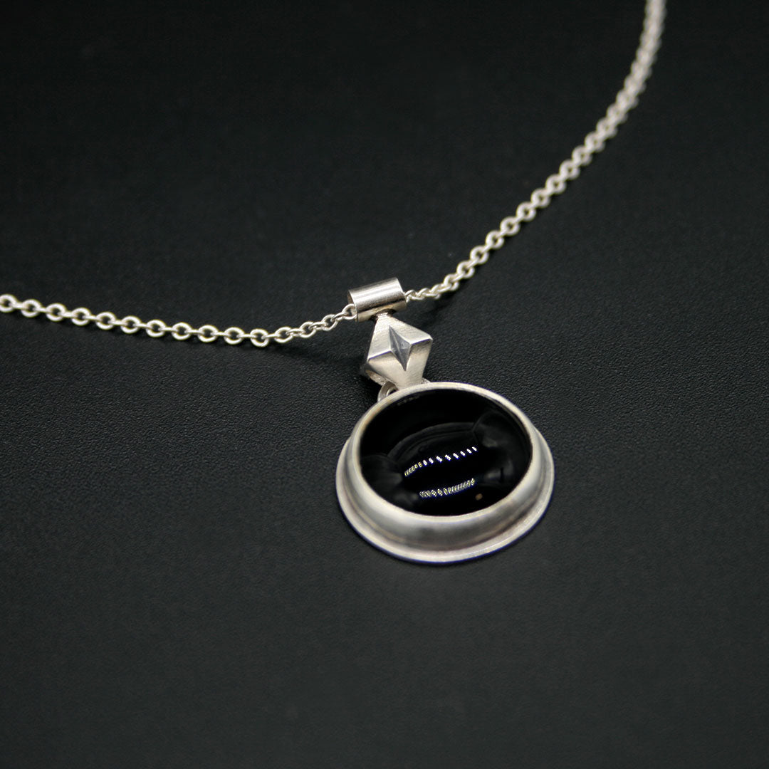 GARGANTILLA DE PLATA CON ONIX III - N.AGP/159