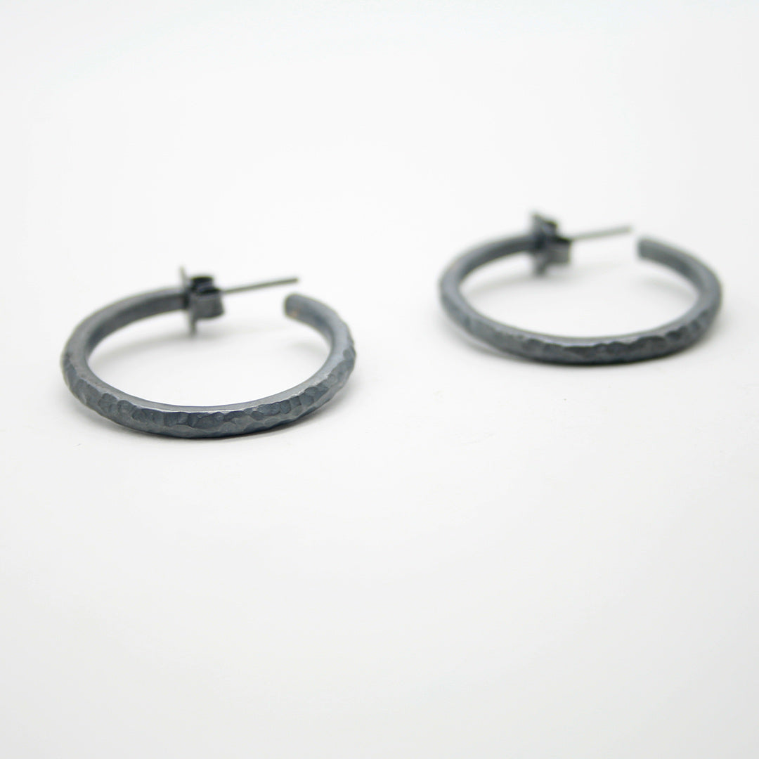 PENDIENTES DE PLATA - BLACK AND WHITE - N.AG/203