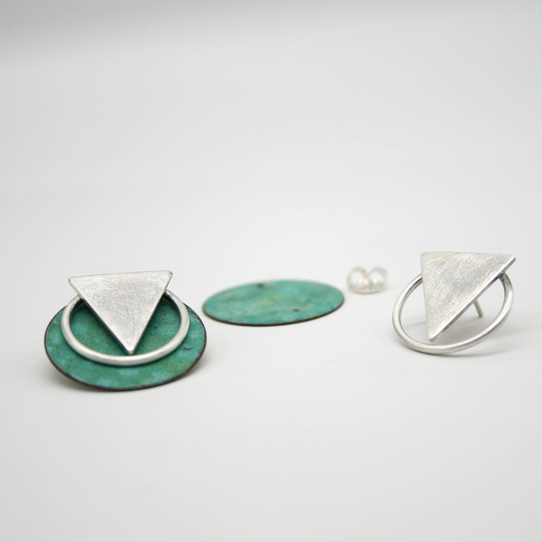 PENDIENTES DE PLATA WENDELS AZUL - N.AGB/201