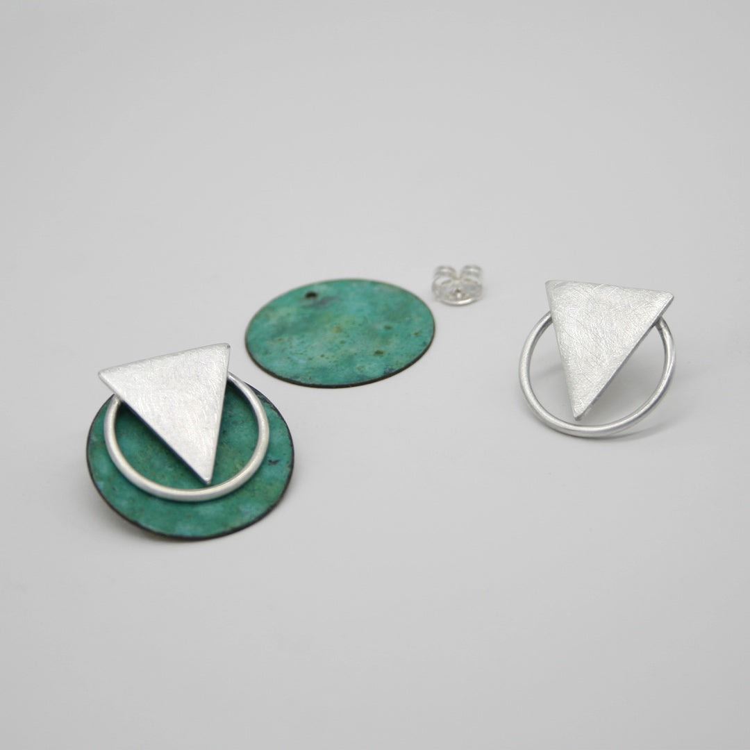 PENDIENTES DE PLATA WENDELS AZUL - N.AGB/201