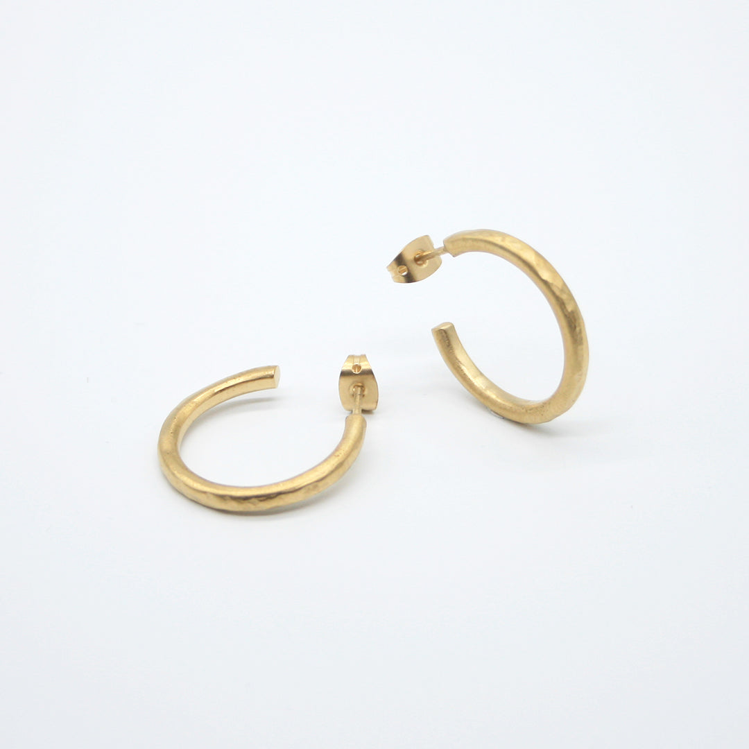 PENDIENTES DE ARO CHAPADOS EN ORO DE 24 KT - N.AU/5