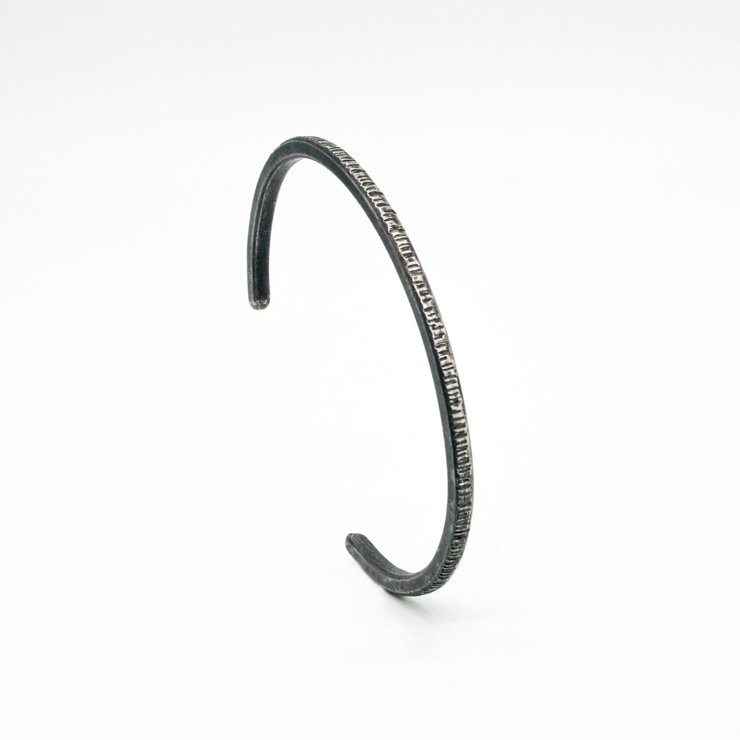 PULSERA DE PLATA NEGRA A RAYAS - N.AG/192