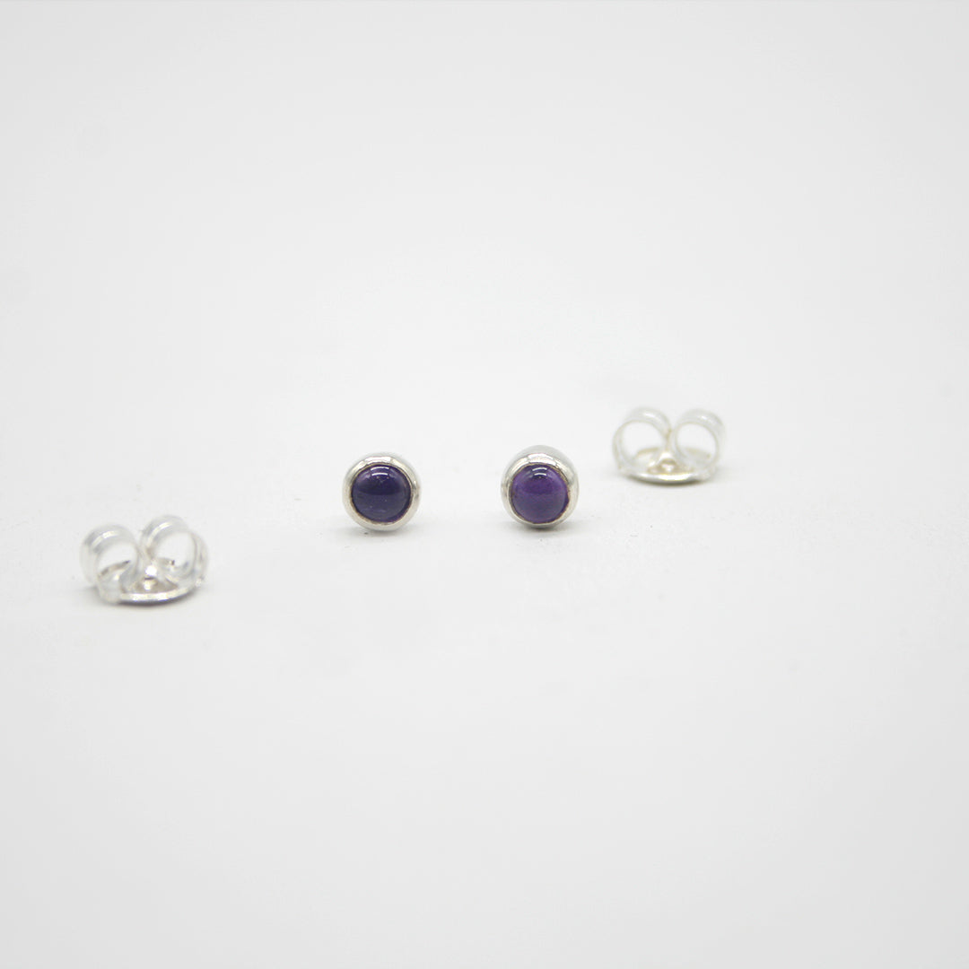 PENDIENTES DE PLATA MINI AMATISTA - N.AGP/210