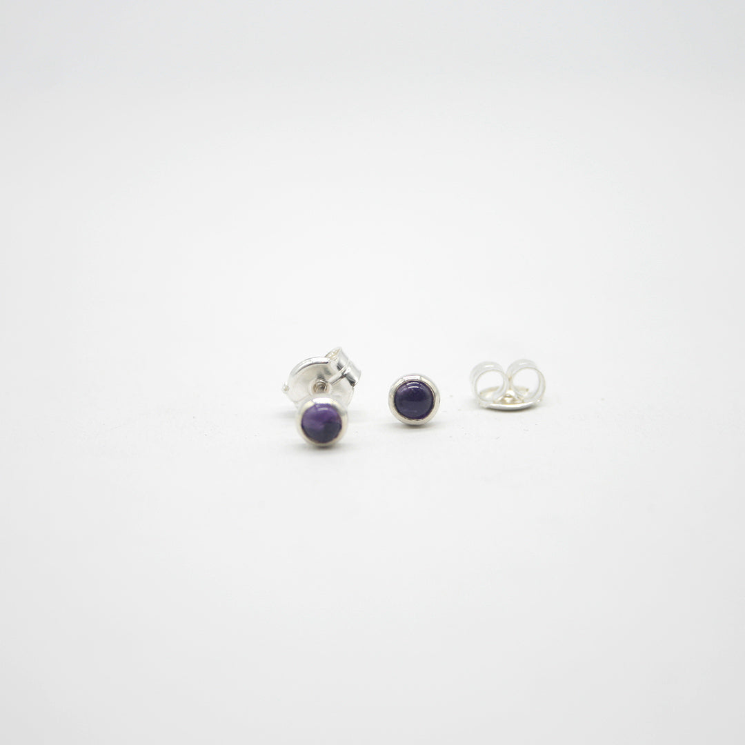 PENDIENTES DE PLATA MINI AMATISTA - N.AGP/210