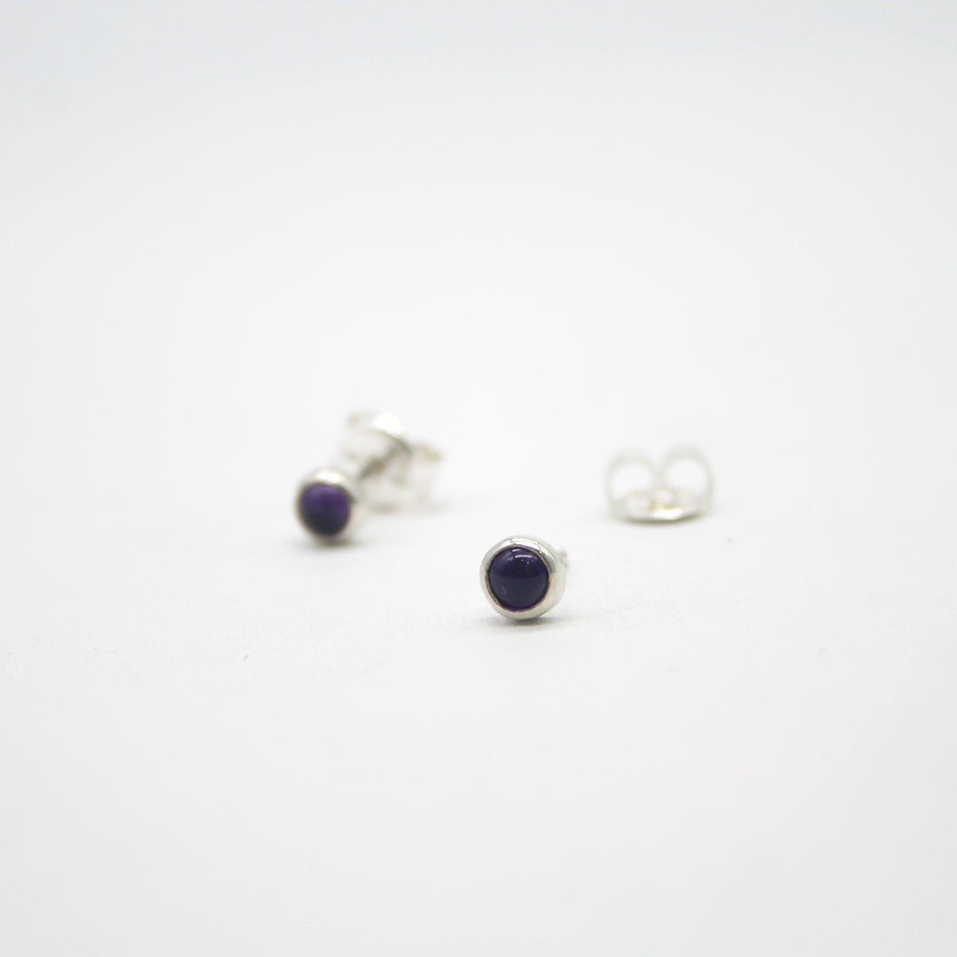 PENDIENTES DE PLATA MINI AMATISTA - N.AGP/210