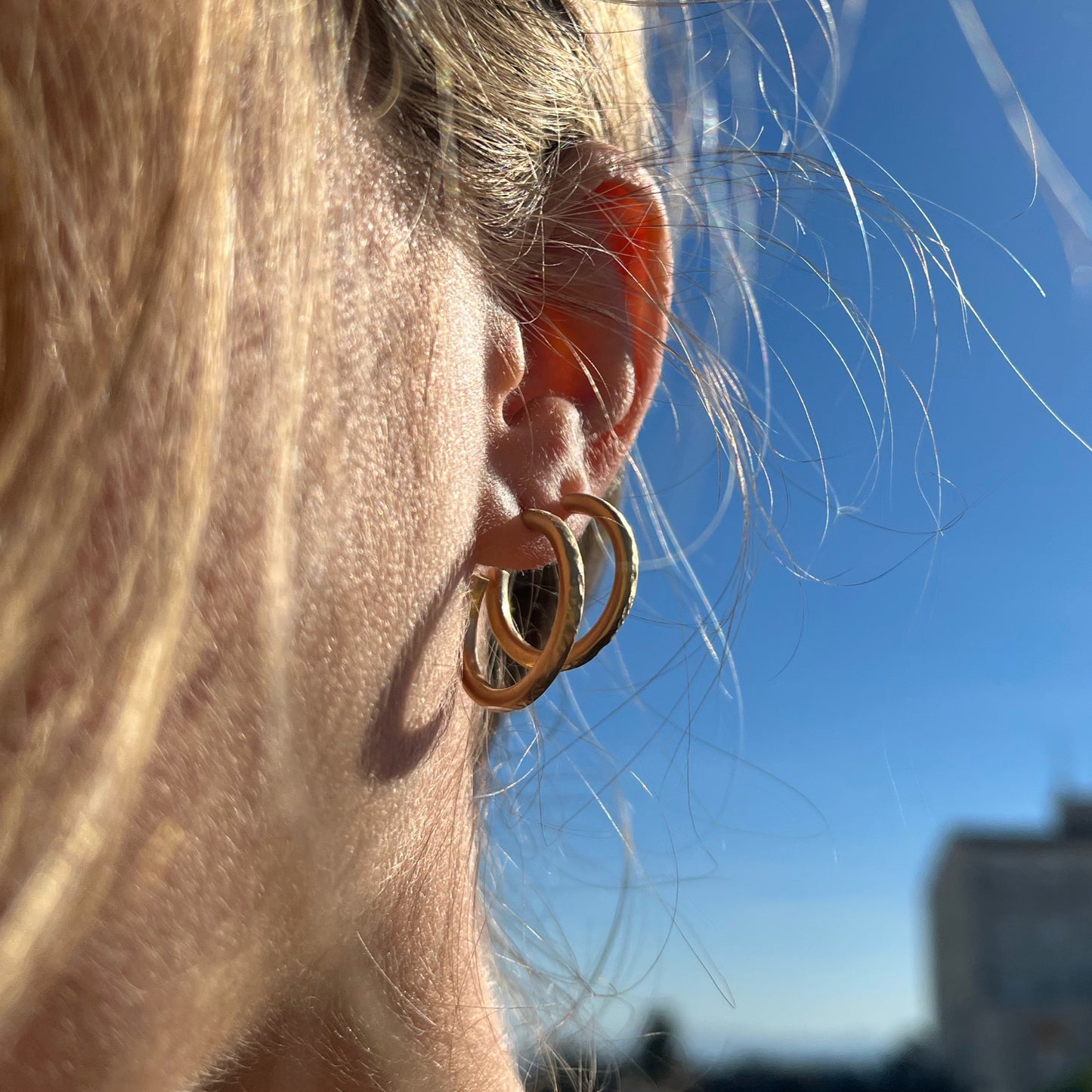 PENDIENTES DE ARO CHAPADOS EN ORO DE 24 KT - N.AU/5