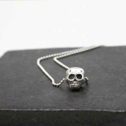COLLAR DE PLATA MINI SKULL -  N.AG/182