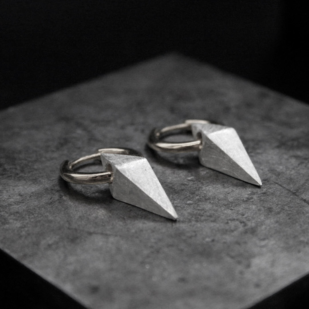Pendientes Criolla con Péndulo Geométrico de Plata 925 | Hechos a Mano – Nita Grimaldi