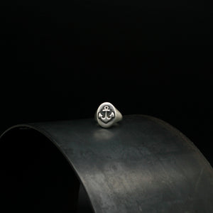 ANILLO SELLO PLATA 925 - ANCLA -
