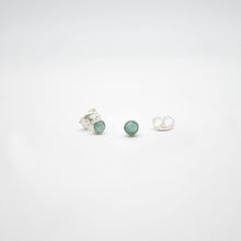 Cargar imagen en el visor de la galería, PENDIENTES DE PLATA MINI AMAZONITA - N.AGP/212