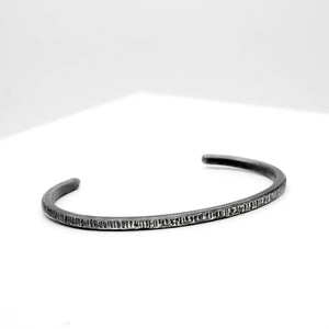 PULSERA DE PLATA NEGRA A RAYAS - N.AG/192