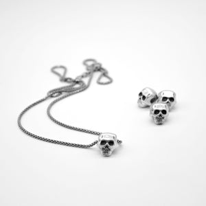 Collar calavera de plata - HAPPY SKULL - N.AG/182