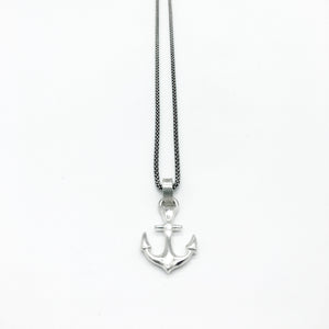 COLLAR DE PLATA ANCLA - N.AG/139